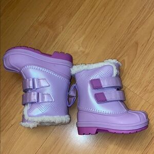 Cat & Jack Purple Winter Boots with Faux Fur Lining. NWOT.